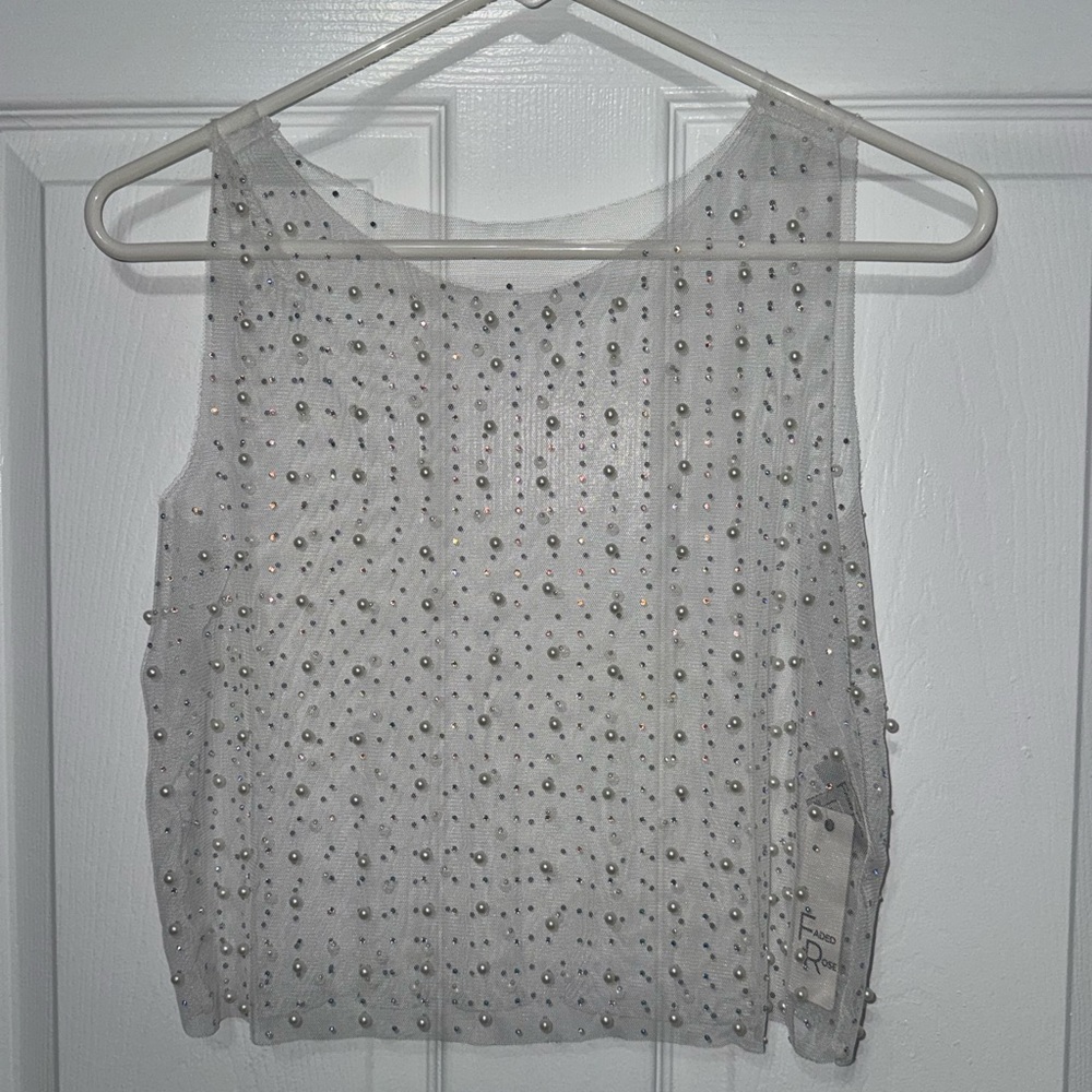 Sheer Embellished Top